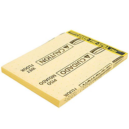 Rubbermaid Commercial Products, Over the Spill Pad, Absorbent Mat Pads for Residential/Commercial/Restaurant/Office/Facility Use, Fast at Absorbing Water/Oil/Beverages, Yellow - size: Pad 16" x 12-3/5", style: Tablet