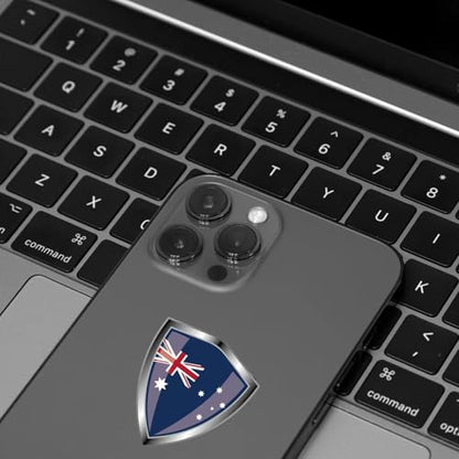 National Flag Shield Shaped Reflective Vinyl car Decal (Australia) - color: Australia