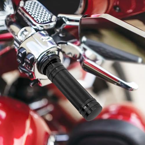 Motorcycle 1" Hand Grips Handlebar Grips Cable Throttle Fit for Harley Touring Street Glide Road King Road Glide Electra Glide Dyna Softail - color: #1 Black