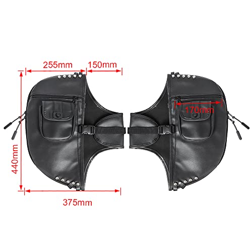 Motorcycle Highway Crash Bars Cover Soft Lowers Chaps Leg Warmer Bag Lower Wind Deflectors Engine Guard Bag For Harley Touring Trike w/Engine Guard 1980-Up