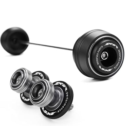 Compatible with ZX-6 ZX6R 2010-2024 2025 2026 Motorcycle Front Wheel Axle Crash Protector Pad Rear Swingarm Spools Slider Stand Accessories (Grey) - color: Grey