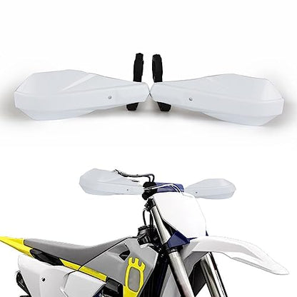 AnXin Motorcycle Handguards 7/8" and 1 1/8" Hand Guard Handlebar Protection Universal for TX125 FE 701/SM 501/S 450 350/S 250 TE 150 250/i 300/i FC 250 350 450 Dirt Pit Bike ATV White - color: white