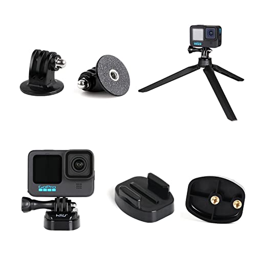 HSU Basic Adapter Grab Bag for GoPro - 13pcs Kit Including Quick Release Buckle, J-Hook Buckle, 3-Way Pivot Arms, Tripod Mount, Curved Extension Arm and Thumbscrews