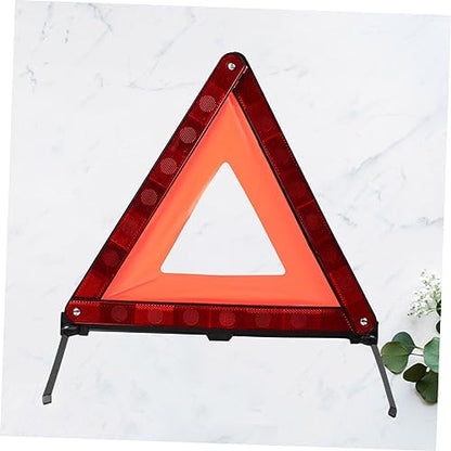 Roadside Emergency Warning Triangle Reflective Safety Sign for Vehicles Compact Design for Easy Storage Material with Weighted Base for Stability
