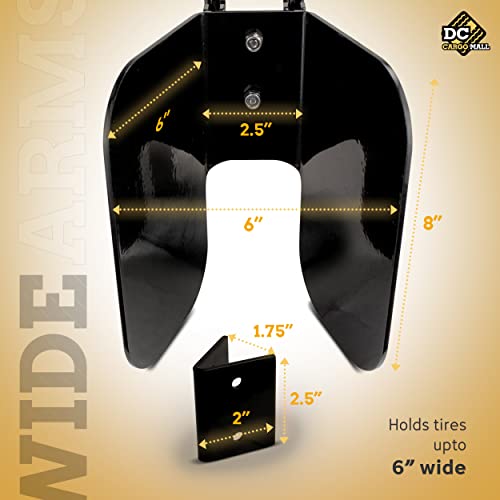 DC Cargo Mall 4-Pack, Motorcycle E-Track Wheel Chock, Black – E-Track Wheel Chock for Dirt Bikes – Supports Tires up to 6” Wide – E-Track Accessories - size: 4-pack