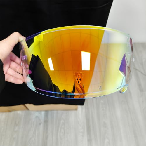 Neotec 2 Helmet Visor Replacement.CNS-3 Motorcycle Helmet Shield UV Protection Compatible with Neotec 2 (Revo Clear Red) - color: Revo Clear Red