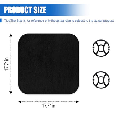 Sheepskin Car Seat Cushion, Thin Soft Faux Fur Auto Seat Cover, Breathable Comfort Seat Protector Pad, Fluffy Non-Slip Winter Driver Seat Cover for Car, Truck, Office, Home Decoration (Black)