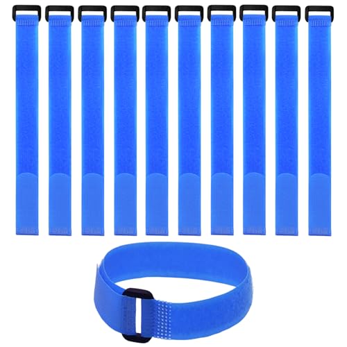 10 Pack (12 x 0.8 Inch) Reusable Fastening Cable Straps Blue Color,Adjustable Multi-Purpose Hook and Loop Straps Nylon Cable Ties for Wire Cable Management Home Office Garage Organization - size: 12''x0.8'' (Blue)