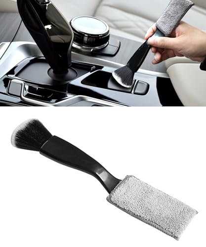 Car Detailing Brush,Car Accessories Double Head Brush for Detailing Interior,Soft Autobrush,Automotive Cleaning Brushes,Used for Washing Exterior Emblems,Leather Seats,Plastic Door Panels