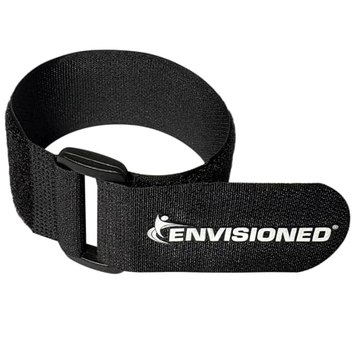 ENVISIONED Reusable Cinch Straps 2" x 40" - 6 Pack, Multipurpose Strong Gripping, Quality Hook and Loop Securing Straps (Black) - size: 2" x 40"