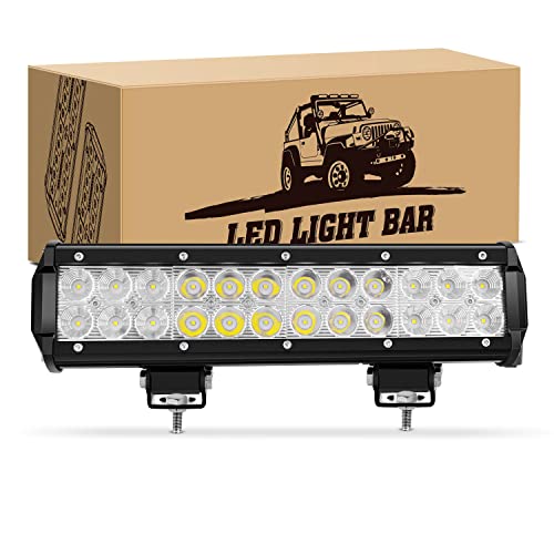GOOACC LED Light Bar 12 Inch 72W Spot Flood Combo Lighting Working Off Road Driving Lamp for Truck Pickup SUV ATV UTV Boats Tractor Golf Cart - color: 72W Light Bar