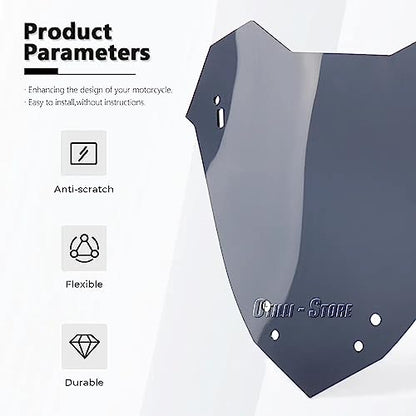 Motorcycle Windscreen Acrylic Windshield Front Fairing Baffle Wind Deflectors for Yamaha X-MAX 300 2023 X-Max 250 X-Max 125 2023,Smoky Blue