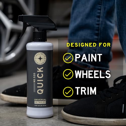 Collinite 520 Quick Detailer-Super Slick, Streak-Free, Waterless Wash + Clay Lubricant + Paint Protection/Gloss Amplifier. Fast+ Easy Spray & Wipe Results for Cars, Trucks, Motorcycles (16 fl oz)