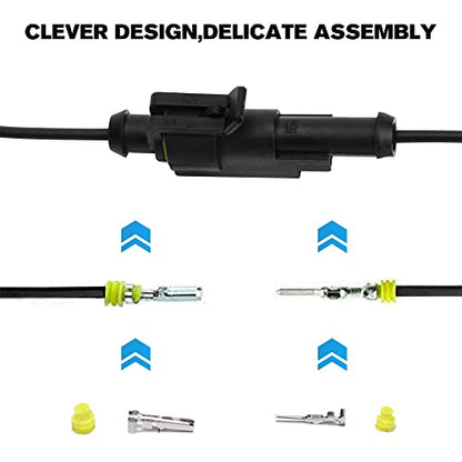 1 Pin Connector Waterproof Connector Plug,Male and Female Way Wire Suitable for car Truck, Boat and Other Wire Connection 10 Pack - size: 1 PIN