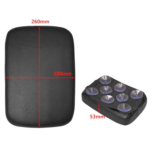 Motorcycle Passenger Seat Quick Release Rear Seat Cushion with 8 Suction Cups Compatible with H-arley XL883 1200 X48 72 Black