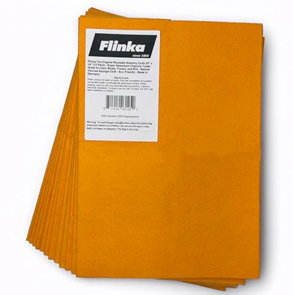 The Original Reusable Shammy Cloth 20" x 14" - Super Absorbent Chamois Towel - Great for Cars, Boats, Trucks, and RVs - Natural Viscose Sponge Cloth - Eco Friendly (12 Pack) - size: 12 Pack