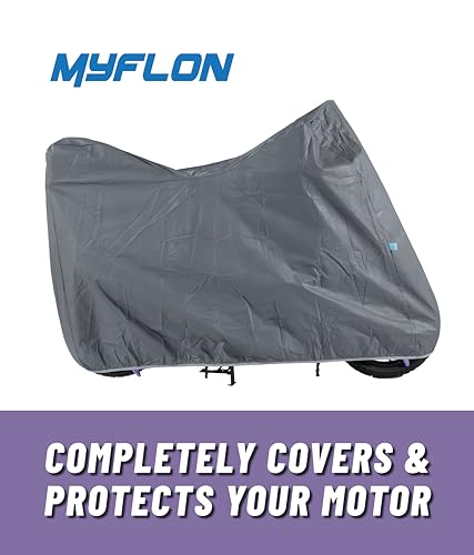 Motorcycle Cover All Season Universal Waterproof Sun Outdoor and Indoor Protection (Large) - size: Large