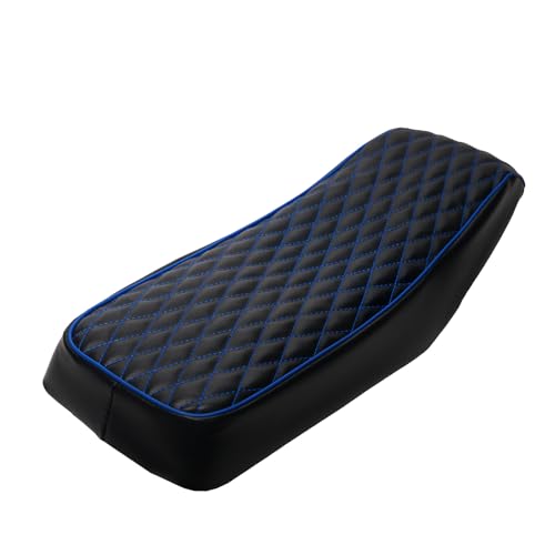 JMCHstore Blue Diamond Stitch Retro Mini bike Seat Cover for Monster Mega Moto MMB80 80cc MMB105 105cc, For Coleman Realtree RB100 RT100 Mini Bike Cushion Replacement parts - color: Blue