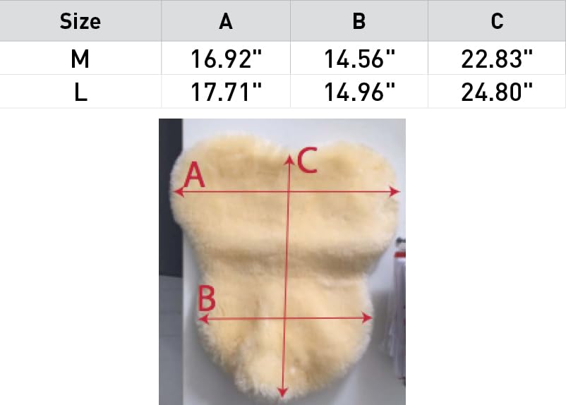 HORZE Harleigh Sheepskin Seat Warmer - size: Medium