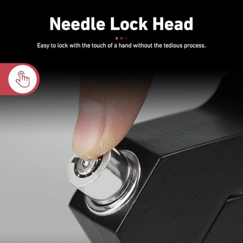 Motorcycle Handlebar Lock, Anti-theft Motorcycle Throttle Lock, Adjustable Brake Handlebar Locking Device, Universal Security Devices for Bicycle Scooter Moped ATV Tricycle (Black) - color: Black
