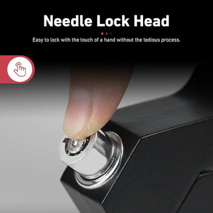 Motorcycle Handlebar Lock, Anti-theft Motorcycle Throttle Lock, Adjustable Brake Handlebar Locking Device, Universal Security Devices for Bicycle Scooter Moped ATV Tricycle (Red) - color: Red