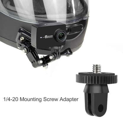 SOONSUN Motorcycle Helmet Chin Mount Kits for GoPro Hero 13 12 11 10 9 8 7 6 5 4 Hero Session, AKASO, SJCAM, Osmo Action Camera – Includes Adhesive Pads Flat Curved J-Hook Mount
