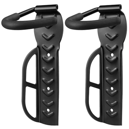 DkOvn 2 Pack Bike Rack Garage Wall Mount, Wall Mount Bike Rack with Screws, Heavy Duty Steel Vertical Bike Hook Holds Up to 66lb for Indoor Storage - color: 2 Pack Black