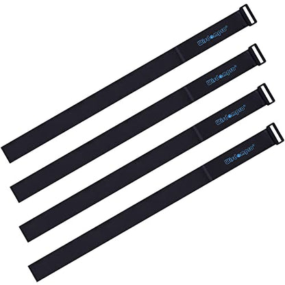 Extra Large 4 Pack 2 x 60 Inches Hook and Loop Strap, Reusable Fastening Cable Tie Down Straps by Wisdompro - Reusable, Durable Functional Cinch Cable Straps for Your Home, Office, Workspace - size: Extra Large 4 Pack, 2 x 60 Inch
