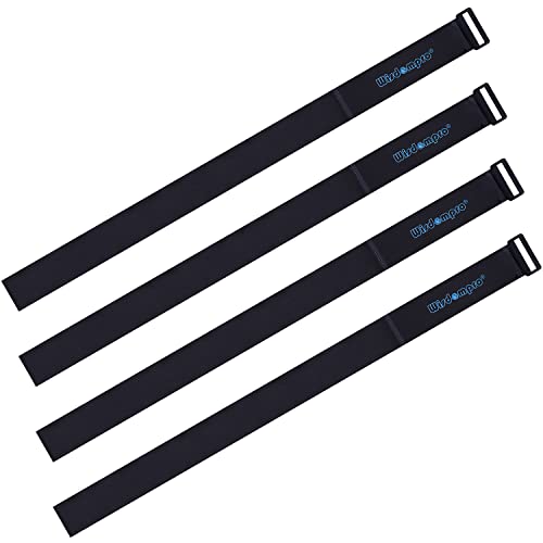 Extra Large 4 Pack 2 x 60 Inches Hook and Loop Strap, Reusable Fastening Cable Tie Down Straps by Wisdompro - Reusable, Durable Functional Cinch Cable Straps for Your Home, Office, Workspace - size: Extra Large 4 Pack, 2 x 60 Inch