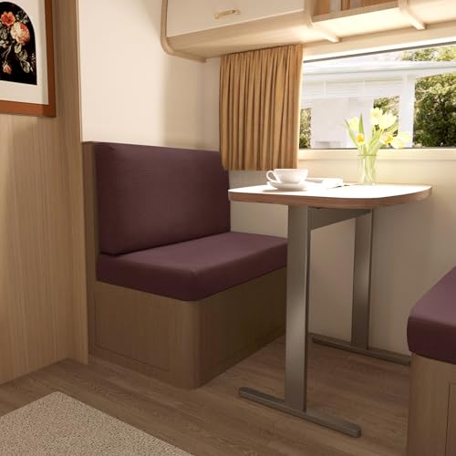 Gollense RV Dinette Cushion Covers Set of 2, Waterproof Stretch Camper Cushion Covers, Sectional Replacement RV Seat Covers for Trailer Couch, Includes 2 Backrest Cover & 2 Bench Cover (Chocolate) - color: Chocolate