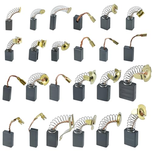72Pcs Electric Motor Carbon Brushes Set, 24 Different Sizes Replacement Repair Kit for Various Electric Tools and Motors