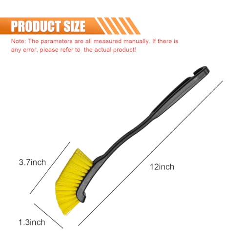 Craedli Car Wheel Cleaning Brush, 12 Inch Hard Bristle Tire Crevice Scrub Brush Automotive Detailing Tool, Multifunctional Long Handle Tire Cleaner Car Wash Brush for Home & Hard to Reach Areas(1PC) - size: 1PC