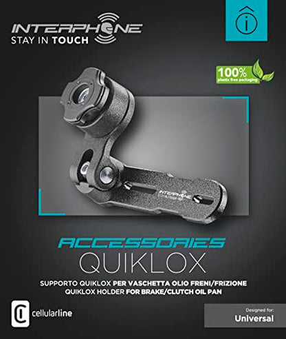 Interphone, Brake Mount, Indicated for Scooters or Motorbikes with No Space on The Handlebars, Bracket Suitable for Any Brake Fluid Reservoir - style: Clutch Fuel Cap