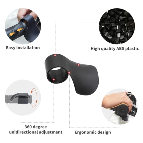 ijuicy Motorcycle Cruise Assist, 7/8" Handlebar Motorcycle Throttle Mounted Cruise Assist, Motorcycle Throttle Assist, Universal Motorcycle Accessories (Black)