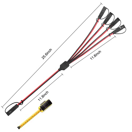 12AWG SAE Y Splitter Cable 1 to 4 Way SAE Extension Cord,2FT | With SAE Polarity Reverse Adapter, Quick Disconnect Automotive DC Power Wire,For Vehicle RV Motorcycle Solar Battery Transfer - size: 12AWG without Fuse