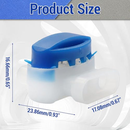 Uenhoy 20 Pcs 3 Way Wire Connectors, Waterproof Electrical IDC 314-Box Pigtail Connectors for 22-14 AWG Cables, Insulation Wire Coupler for Robotic Lawn Mowers Irrigation Applications