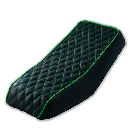 JMCHstore Green Diamond Stitch Retro Mini bike Seat Cover for Monster Mega Moto MMB80 80cc MMB105 105cc, For Coleman Realtree RB100 RT100 Mini Bike Cushion Replacement parts - color: Green