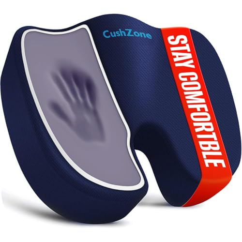 XXL Seat Cushion Office Car Seat Cushion, Memory Foam Cushion for Office Chair, Car Seat, Airplane, Bleacher Non-Slip Chair Pad, Butt Pillow for Desk, Wheelchair, Car (Blue) - color: Blue, size: XXL-Large