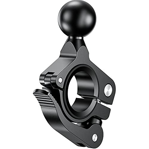 BRCOVAN Aluminum Alloy Handlebar Clamp Mount Base with 1'' TPU Ball | for Rail 0.5'' 0.87'' 1'' 1.125'' 1.26'' in Diameter, Fit for RAM Mounts B Size 1 Inch Ball Double Socket Arm, Tool-Less - style: R18-Set of 1