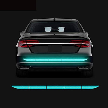 5pcs/Set Diamond Grade Reflective Stickers High Intensity Night Visibility Safety Warning Sign Reflective Tape Stickers for Cars Trucks Helmets Motorcycle Bumper Sticker 35.83x1.57in - color: Mint Green