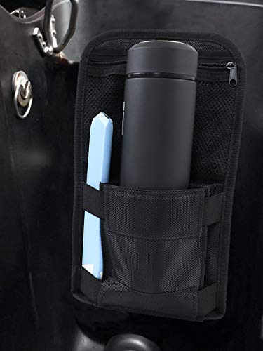 AUFER Motorcycle Internal Saddlebags Lid Organizer Bags Hard Bags Saddle Bag Small Tools Storage Pouch Compatible With For Harley VRSC Softail Touring Sportster Dyna Indian Yamaha Kawasaki,Black