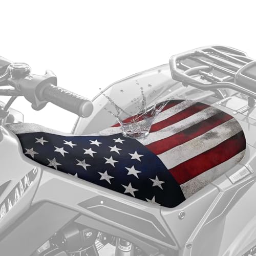 SEANATIVE American Flag ATV Seat Cover Four Wheeler Seat Cover Water-Resistant Universal Compatible with Most Motorcycle Seat Cushion Breathable ATV Seat Padded Protector - color: American Flag