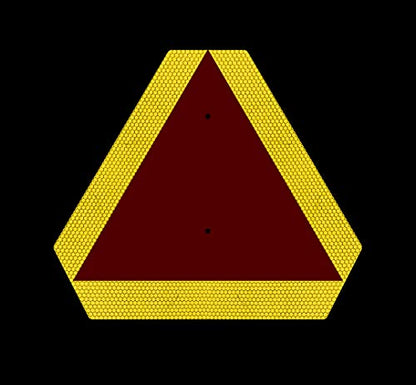 Ignixia Slow Moving Vehicle Sign, 0.7 mm Thick Rust free Aluminium Slow Moving Vehicle Triangle signs, 14”x 16” Inches Orange base with Reflective border, SMV Sign for Golf Cart, UTV, safety signs