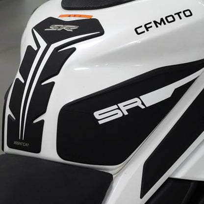 Motorcycle Tank Pad,Motorcycle Fuel Tank Protector,Gas Tank Decals Compatible With CFMOTO 450SR CF MOTO SR450 450 SR(Black White) - color: Black White