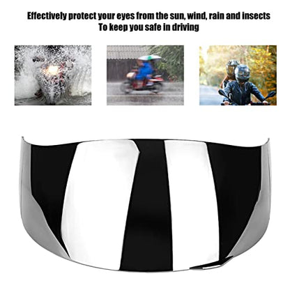 Motorcycle Helmet Visor Lens Windshield, Durable High Flexibility Anti Fog Motorcycle Helmet Lens, Full Face Windshield Protective Cover Replacement for K1 K3 SV K5 K5‑S(Silver Plated)