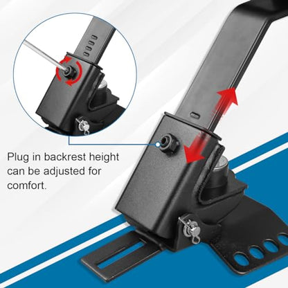 Motorcycle Adjustable Plug-in Driver Backrest Compatible with for Harley Touring Models Road King Street Glide Road Glide Electra Glide 1997-2024 Rider Backrest - size: C Style