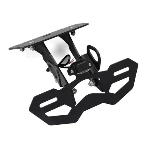 Motorcycle R25 R3 Fender Eliminator License Plate Holder/Tail Tidy Bracket For YAMAHA YZF-R25 2014-2023 / YZF-R3 MT-25 MT-03 2015-2023, LED License Plate Lights and Turn Signal Mounting Holes (Black)