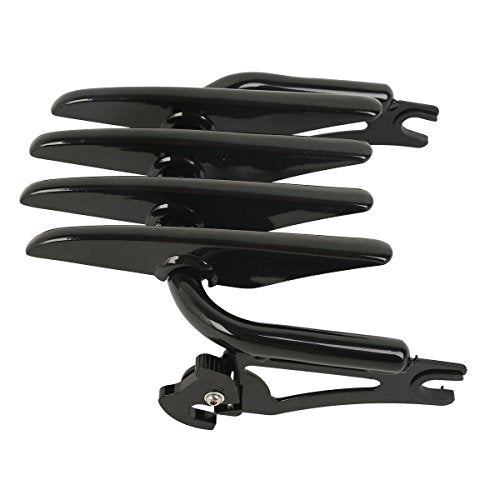 TCT-MOTORPARTS Black Detachable Backrest Sissy Bar Luggage Rack Docking Hardware Kits Fit for Harley Road King Glide treet Glide 2009-2013 - color: Black #5(2009-2013)