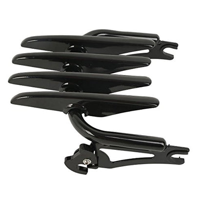 TCT-MOTORPARTS Black Detachable Backrest Sissy Bar Luggage Rack Docking Hardware Kits Fit for Harley Road King Glide treet Glide 2009-2013 - color: Black #5(2009-2013)