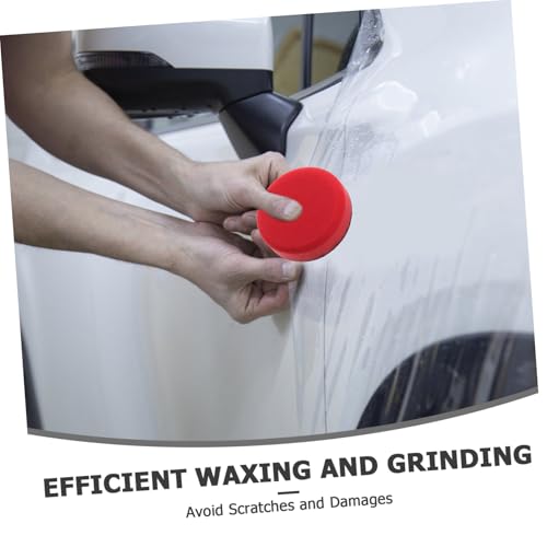 Ipetboom Car Polishing Sponge Pad for Waxing and Buffing Versatile Sponge Waxing Pads for Car and Motorcycle Flat Grinding Wheel Polishing Tool for Home Furniture and Automotive Use